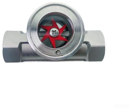 Durashmall Edelstahl 304 Schauglas Wasserdurchflussanzeiger für Pipeline Beobachtung DN10 bis DN50 Innengewinde Design für horizontale oder vertikale Installation geeignet für (DN15)
