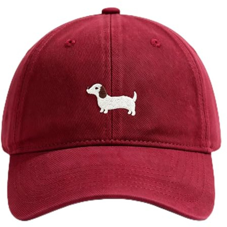 MONYRA Unisex Baseball Cap mit Dackel Stickerei – Premium Baumwoll Mütze verstellbar für Damen & Herren – Niedliche Hundemotiv Kappe, Einheitsgröße