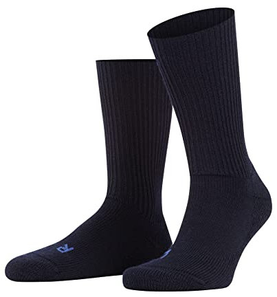FALKE Unisex Socken Walkie Ergo U So Wolle Funktionsmaterial einfarbig 1 Paar, Blau Marine 6120, 39-41