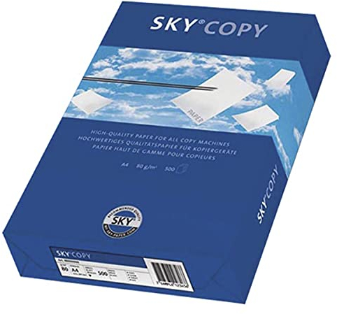 Papyrus 88072807 Papier SkyCopy A4, 500 Blatt, 80 g, weiß/ Kopierpapier Druckerpapier A4 din a4 = 21,0 cm x 29,7 cm