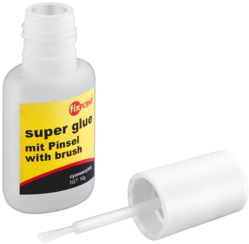 3 Stück Fixpoint Sekundenkleber 10g Flasche mit Pinsel