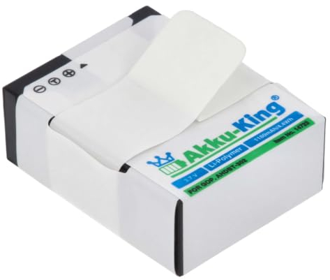 Akku-King Akku kompatibel mit GoPro AHDBT-301, AHDBT-302, AHDBT-201 - Li-Polymer 1180mAh - für HERO3, Hero 3 HD, Hero 3+, Rollei Actioncam 420