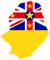 Akachafactory Selbstklebend Wandtattoo Sticker, Auto Vinyl Flagge Karte Niue