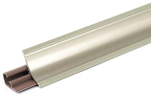 DQ-PP 3m WINKELLEISTE – Chrom – 23 x 23mm – PVC – GRATIS Schrauben – Küchenleiste Arbeitsplatte Abschlussleiste Leiste Küche Küchenabschlussleiste Wandabschlussleiste Tischplattenleisten