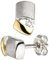 Jobo Damen-Ohrstecker aus 925 Sterling Silber Bicolor vergoldet mit Zirkonia