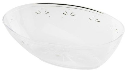 Decorline- Saladier Transparent ovale medium luxe jetable 4 litre - 1 pièce