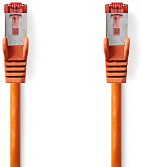 NEDIS Cat 6 Kabel | RJ45 (8P8C) Stecker | RJ45 (8P8C) Stecker | S/FTP | rund | PVC LSZH | Umschlag 0.15 m Orange