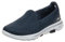 Skechers Go Walk 5, Zapatillas sin Cordones Mujer, Navy Textile White Trim, 36.5 EU