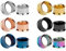 HuaCan Tunnel Set 6mm 8mm 10mm 12mm 14mm 16mm 18mm 20mm Flesh Tunnels Edelstahl Ohr Plug 6 Paare Bunte Farbe Double Flared Plugs Titanstahl Klassisch Expander Für Frauen Damen Herren 12 Stück
