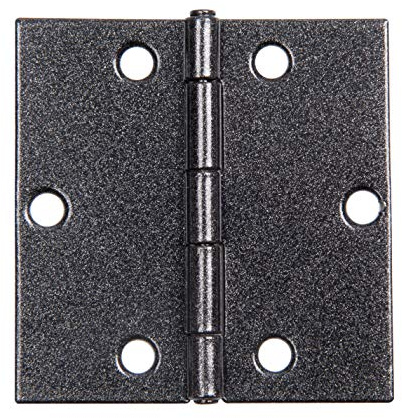 Alberts 301842 DURAVIS® Scharnier | quadratisch | schwarzdiamant duplexbeschichtet | Größe 60 x 60 x 1 mm