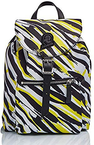 INVICTA ALPINO MINI HERITAGE Rucksack, Backpack, Daypack, Tasche, Italienisches Design mit Lederdetails;Leicht und Kompakt für Reise und Ausflüge, Damen, Herren & Teenager, gelb
