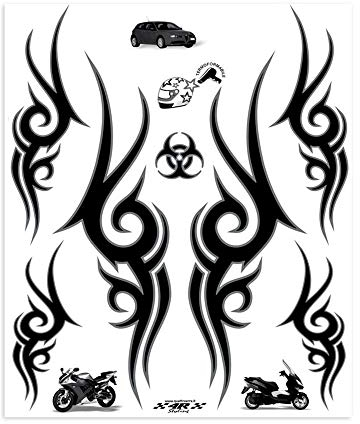 4R Quattroerre.it 32115 Adesivo Stickers Tribale, 20 x 24 cm