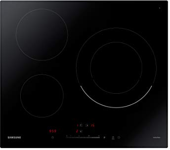 SAMSUNG NZ63R3727BK/EC Induktionskochfeld, 3-flammig, automatischer Pfannenmelder, Restwärmeanzeige, Leistungssteigerung, Intuitive Temperaturregelung, Schwarz