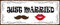 Schatzmix Blechschild Spruch Just Married Metallschild 27x10 cm Deko Tin Sign Targa di Metallo da Parete, Lamiera, Multicolore