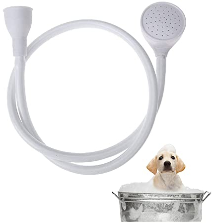 Haustierdusche Sprühschlauch, Tragbarer Handbrause Duschkopf Sprayer mit Schlauch für Badewanne Waschbecken zum Baden von Babys, Haustieren, Hund, Katze, Gemüse(Single Head)