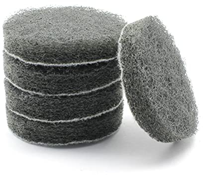 5x Schleifvlies 50mm grau K600 Schleifpads Vlies Reinigungsscheibe Reinigungsvlies Kompatibel für Proxxon WPE, LWS, LHW, LHW/A
