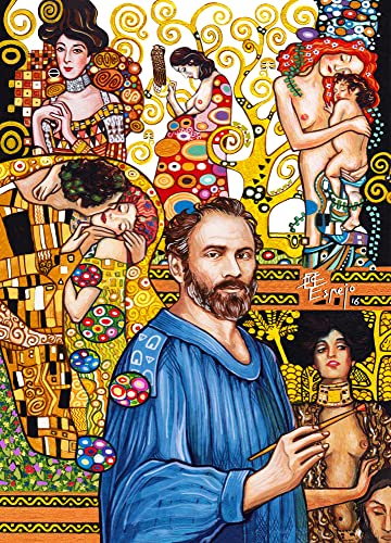3 D Ansichtskarte Juan Carlos Espejo: Klimt , Postkarte Wackelkarte Hologrammkarte Kunst Gemälde