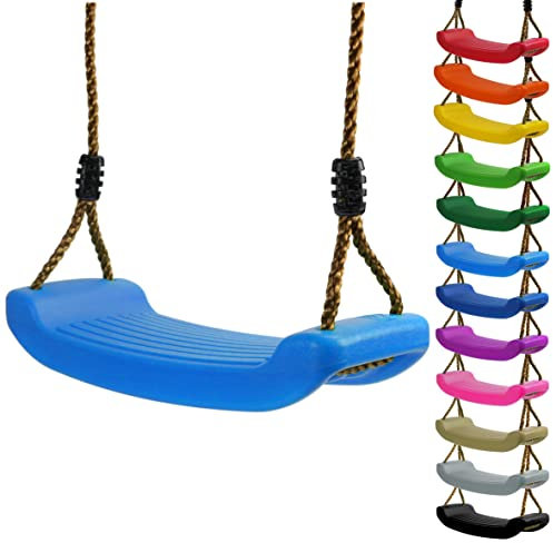 Kinderschaukel Brettschaukel stabil Schaukelsitz aus Kunststoff für Spielturm (Hellblau)