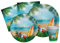 Ciao- Kit Table Fête Summer Party 8 Personnes (44 pcs: Assiettes, gobelets, Serviettes) en Papier compostable Vaisselle, Uni, AZ146, Multicolor