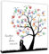 galleryy.net Fingerabdruckbaum Leinwand 50x50 cm - Individuell mit Namen & Datum - INKL Zubehör-Set mit Stempelkissen, Stift und Hochzeitsbuch - Motiv Paarbaum Schwur