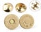MAHAVIMOKSA 40 juegos de botones magnéticos de estilo fino de 18 mm, cierres de doble remache, botón redondo para manualidades, bolsa de costura, bolso, ropa de cuero, álbumes de recortes, color