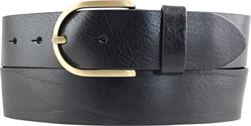 BELTINGER Damen-Gürtel aus Vollrindleder 4 cm | Jeans-Gürtel für Damen 40mm | Vollleder-Gürtel mit goldener Gürtelschließe