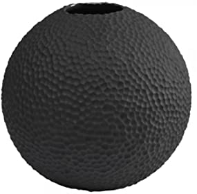 Cooee Design - Vase, Blumenvase - Kaia - Keramik - Farbe: schwarz - (ØxH): 26 x 25 cm