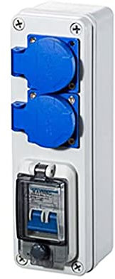 SCHIK Prise d'eau de pluie extérieure à trois trous 220 V/10 A maison murale multifonction extérieure boîte de prise de courant électrique pour voiture (taille : prise multifonction, couleur : 2)