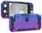 eXtremeRate Coque pour Nintendo Switch Lite Console avec Boutons & Verres Trempé Protection Écran pour Switch Lite,Transparent Bleu-Violet
