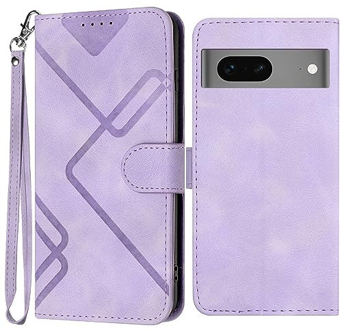 Bxithnr® Handyhülle für Google Pixel 7, Premium Leder Handy Klappbare Stoßfeste Brieftasche Flip Case Cover [Standfunktion] [Kartenfächern] Schutzhülle Tasche für Google Pixel 7 Hülle - Lila