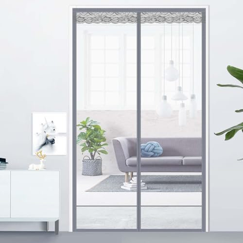 Magnétique EVA Transparent Rideau Thermique Isolant Anti Froid Porte Entrée Rideau de Porte Isolant Thermique pour les Pièces Climatisées Chambre à Coucher de Salon (100 x 215 cm)