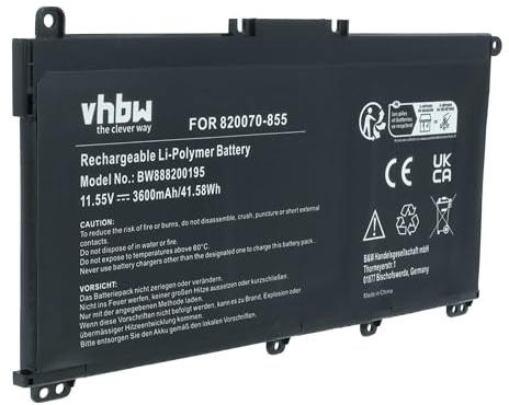 vhbw Akku kompatibel mit HP Pavilion 15-CS0993NL | 15-cs0403ng, 15-CS0600NG, 15-CS0853ND Notebook (3600 mAh, 11,55 V, Li-Ion)