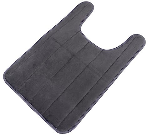Amosfun Toilettenvorleger Grauer Teppich Badematte Wc-schüssel Matte Badezimmerteppiche Badezimmermatte Schwarze Toilettenmatte Badvorleger Graue Teppiche Sockelmatte Einstellen rutschfest