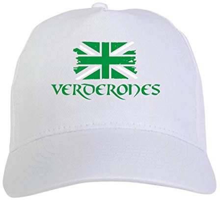 Generico Personalisierte Kappe Verderones Sevilla Flagge Weißgrün Grunge 5 Panel Baseball Sport Ultras, Weiß, One size