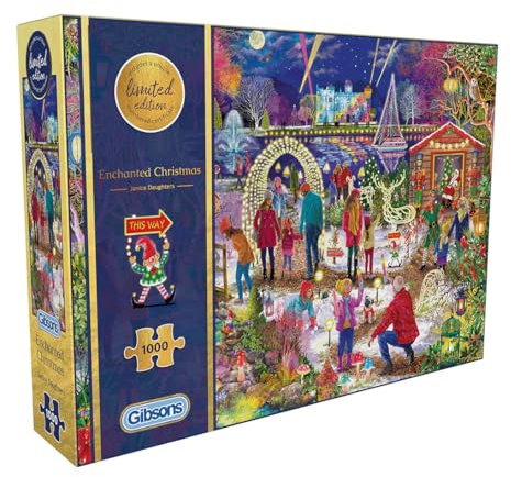 Gibsons Enchanted Christmas Limited Edition Age 12+ 2024 | 1000 Piece Jigsaw Puzzle | Great Fun Festive Gift | Sustainable Jigsaw Puzzle for Adults | Gibsons Games