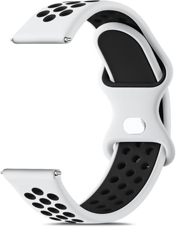 Vancle Uhrenarmband 20mm Herren Damen, Neues Wasserdichtes Silikon Armband 20mm Smartwatch Zubehör Zweifarbiges Atmungsaktives Armbänder für Herren Damen