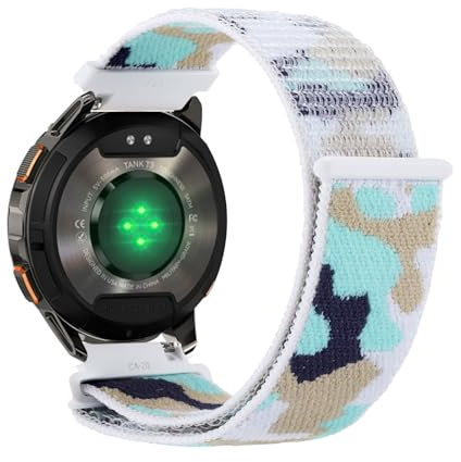 DINGK Armband Kompatibel mit Kospet Tank M3/ M2/ M3 Ultra 22mm Armband Weiches Geflochtenes Nylon Atmungsaktiv Ersatzarmband Sport Uhrenarmband für Kospet Tank M3/ M2/ M3 Ultra 22mm Band (7)