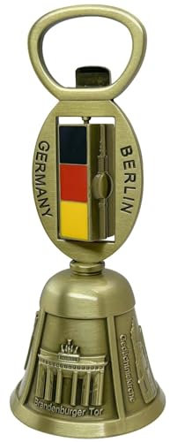 United1871 Tischglocke - Handglocke aus Metall mit Berliner Gebäuden als Berlin und Deutschland Souvenir mit integriertem Flaschenöffner lustig