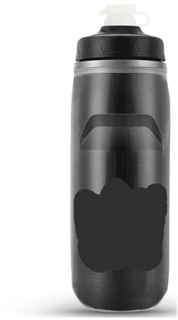 YXINAER Bouteille Isotherme d'eau Froide for Cyclisme, Bouteille Thermique for vélo de Route, Bouteille à Presser Souple, Bouilloire de Gymnastique Portable(Black Bottle)