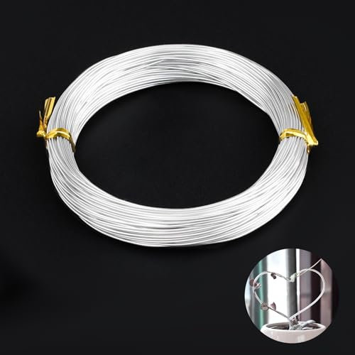 Alambre de aluminio artesanal de 20 mm de calibre 0,8 mm, alambre de aluminio anodizado de 25 m para escultura, fabricación de cuentas, alambre de metal flexible para manualidades, fabricación de