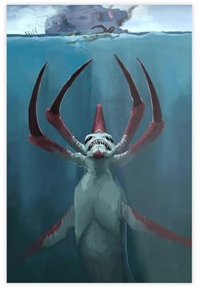 HGRJW Poster Game Subnautica, Leinwandposter, Wandkunst, Dekordruck, Bild, Gemälde für Wohnzimmer, Schlafzimmer, Dekoration, ungerahmt, 40 x 60 cm, 1 Stück