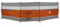 vidaXL Brise-Vent de Camping Gris et Orange 508x130 cm imperméable, Brise-Vent de Plage, Brise-Vent de Camping-Car, Brise-Vent de Tente