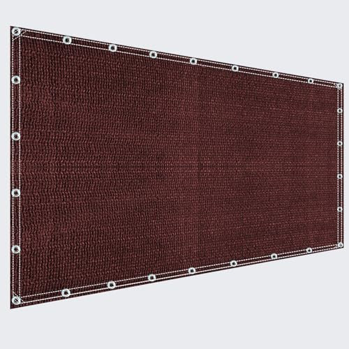 ZQXFZ Balkon Sichtschutz Ohne Bohren 50x100cm Atmungsaktiv Sonnenschutz Kühlung UV-Filter HDPE-Material Sonnensegel Quadrat Sonnensegel -Braun.
