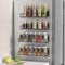 ZDXY 4 Pack Magnetic Spice Rack Organizer for Refrigerator and Microwave Oven, Metal Fridge Shelf for Kitchen, Black