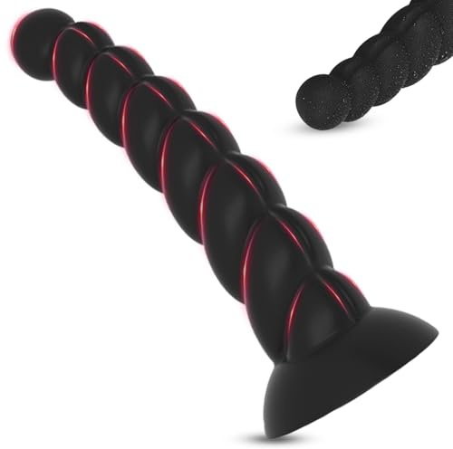 BDSMJOY Anal Dildo Analplug für Frauen Männer,Silikon Dildo Schwarz Analdilos Herren,mit Dildo Saugnapf,Butt Plug Anal Plug Dildos Analdusche Po Dusche Analkugeln Analkette Analdehner Anal Toys (XL)