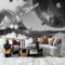 GZGZG Wohnzimmer Seidentuch Wandbild 3D Tapete Schwarz und Weiß Planeten Sterne Schlafzimmer Home Decor Kunst Aufkleber Wandmalerei