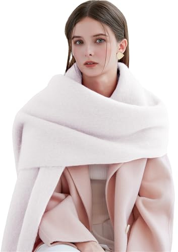 YloveM schal weich damen winter,long dicker weich schal,tartan weihnachtsschal XXL Weiß