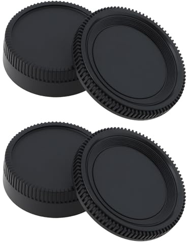EMSea 2 Set Camera Front Body Cap and Rear Lens Cap Cover Compatible with Nikon AF AF-S Lens DSLR F-Mount Camera