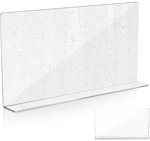 Acrylic Sink Splash Guard 40x5x21cm for Kitchen and Bath | Prevents Leakage and Splashing, Smooth Waterproof Surface, Sleek Minimalist Board for Sinks, Countertops