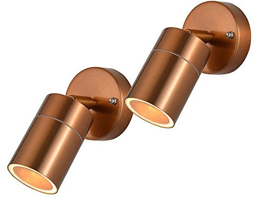 LITECRAFT Kenn Outdoor Wall Ceiling Adjustable Spotlight - (Copper, Pack of 2)